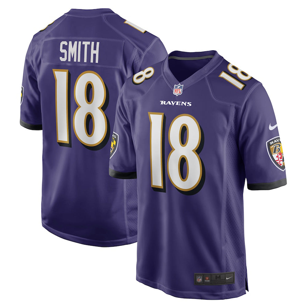 Youth Baltimore Ravens Roquan Smith Game Jersey - Purple